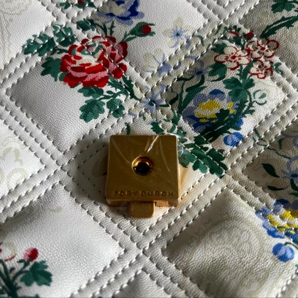 NWT ~Tory Burch Fleming Soft Convertible Shoulder Bag French Paisley Floral - Picture 7 of 12